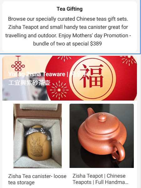 Chinese Teapot Mothers' Day Gift Set
